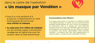 Un masque par Vendéen