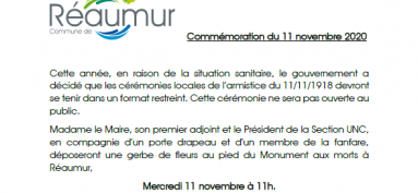 Commémoration du 11 Novembre