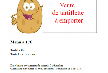 Vente de Tartiflette par l’OGEC