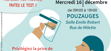 Coronavirus : dépistage gratuit à Pouzauges, mercredi 16 décembre