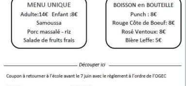 Ogec propose un repas créole