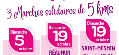 Octobre Rose : Marches solidaires à Montournais , Saint-Mesmin  et Réaumur 🎀